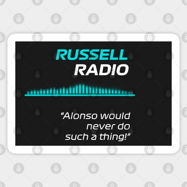 Alonso - George Russell F1 Radio Sticker by F1LEAD